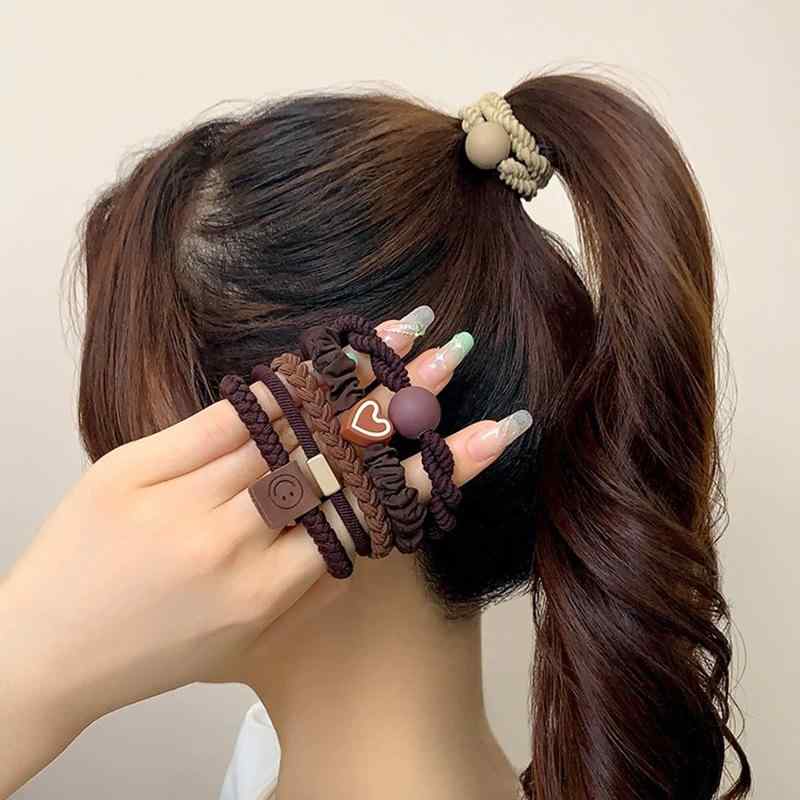 ・カテゴリ: ポニーテールヘアリング・素材: ファブリック・処理プロセス: り・カラー展開: ブラック 5点セット、ダークブラウン 5点セット、ミディアムブラウン 5点セット、ライトブラウン 5点セット、ベージュ 5点セット・デザイン要素: パターン・スタイル: 韓国風・タイプ: 高弾力・スタイル分類: フレッシュ、スウィート・デザイン要素分類: ナチュラル