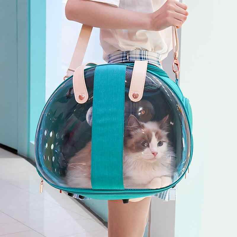 ペットキャリーバッグ 猫 犬 リュック 折りたたみ 透明 通気性 軽量 2WAY 手提げ 肩掛け お出かけ 防災 避難 旅行 おしゃれ