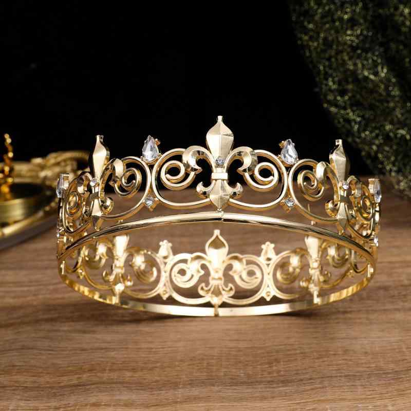 ヘアアクセサリー レディース メンズ 王冠 クラウン ティアラ ユニセックス 厚銀メ...