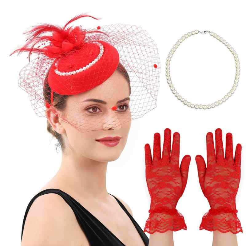 ミニハット キッズ レディース チュール 面紗 ヘアクリップ 髪飾り ヘッドドレス レトロ 英国風 発表会 舞台 ステージ 衣装 フォーマル イベント コスプレ