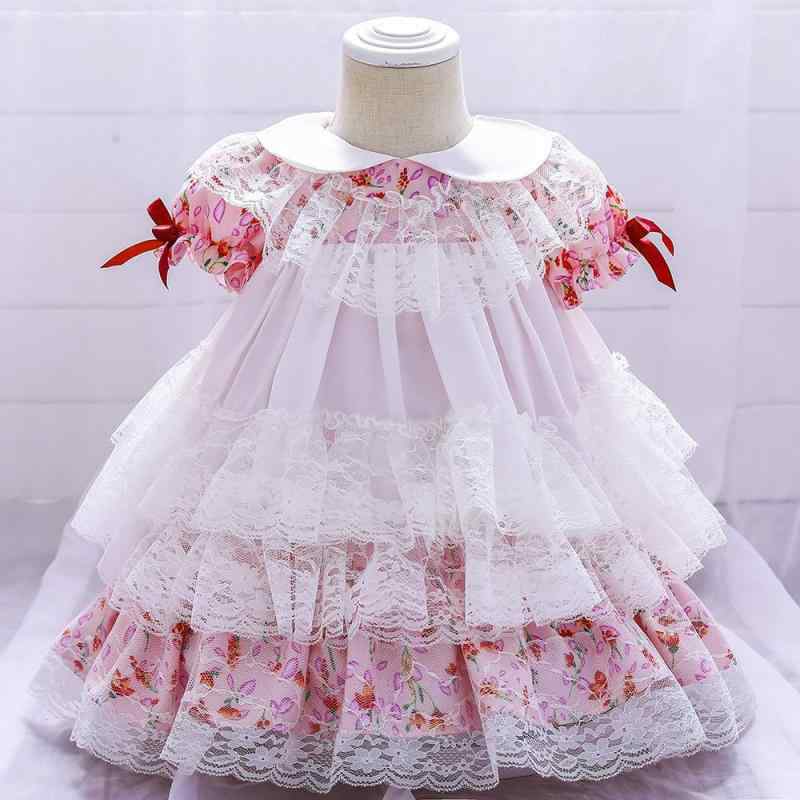 ワンピース 女の子 キッズ ベビー ドレス フォーマル プリンセス チュール レース フリル ノースリーブ 花柄 リボン 発表会 結婚式 誕生日 七五三 かわいい 通年 ホワイト グリーン