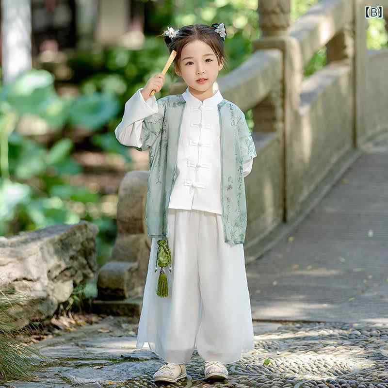 bloomelierの唐装 キッズ 男の子 長袖 春秋 漢服 民族衣装 中国風 コットン 柔らかい 子供服 発表会 演劇 お出かけ カジュアル｜アングル2