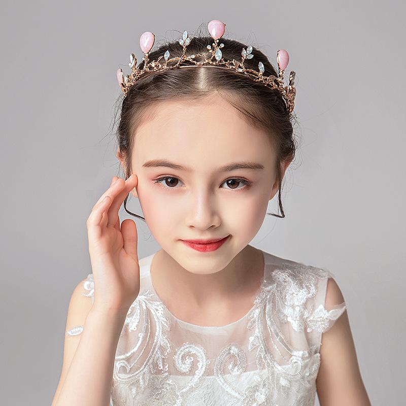 カチューシャ キッズ 女の子 王冠 ヘアアクセサリー 髪飾り プリンセス ティアラ クラウン ピンク ブルー フォーマル 発表会 ドレス用 結婚式 誕生日 ギフト パーティー 撮影 小物