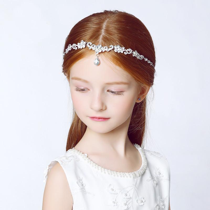 ヘアアクセサリー キッズ カチューシャ 額飾り 髪飾り 女の子 プリンセス ティアラ ヘッドドレス キラキラ 水パール フォーマル 発表会 誕生日 結婚式 ドレス