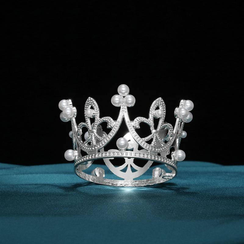 ヘアアクセサリー キッズ 女の子 王冠 ミニ クラウン パール 髪飾り カチューシャ 誕生日 結婚式 発表会 ケーキトッパー 装飾 かわいい パーティー 演出