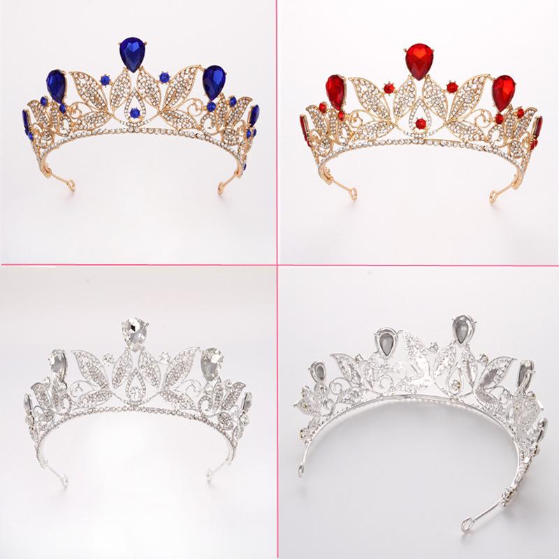 ・カテゴリ: ヘッドドレス・素材: 合金、白水晶・スタイル: コンテンポラリーOL・対象: レディース・デザイン: クラウン・処理技術: 電気メッキ・カラー展開: ホワイト、レッド、ブルー