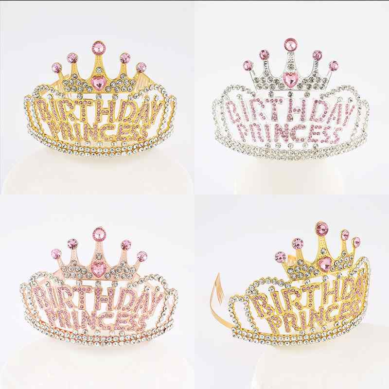 カチューシャ レディース ティアラ ヘアアクセサリー クラウン ラインストーン 電気メッキ加工 誕生日 派手 パーティー 華やか 記念日 キラキラ ゴールド シルバー