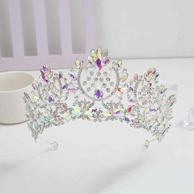 ヘアアクセサリー レディース 髪飾り ティアラ クラウン ブライダル ウェディング 結婚式 二次会 パーティー 発表会 演奏会 ドレス クリスタル ビジュー キラキラ ゴージャス 電気メッキ加工 シルバー