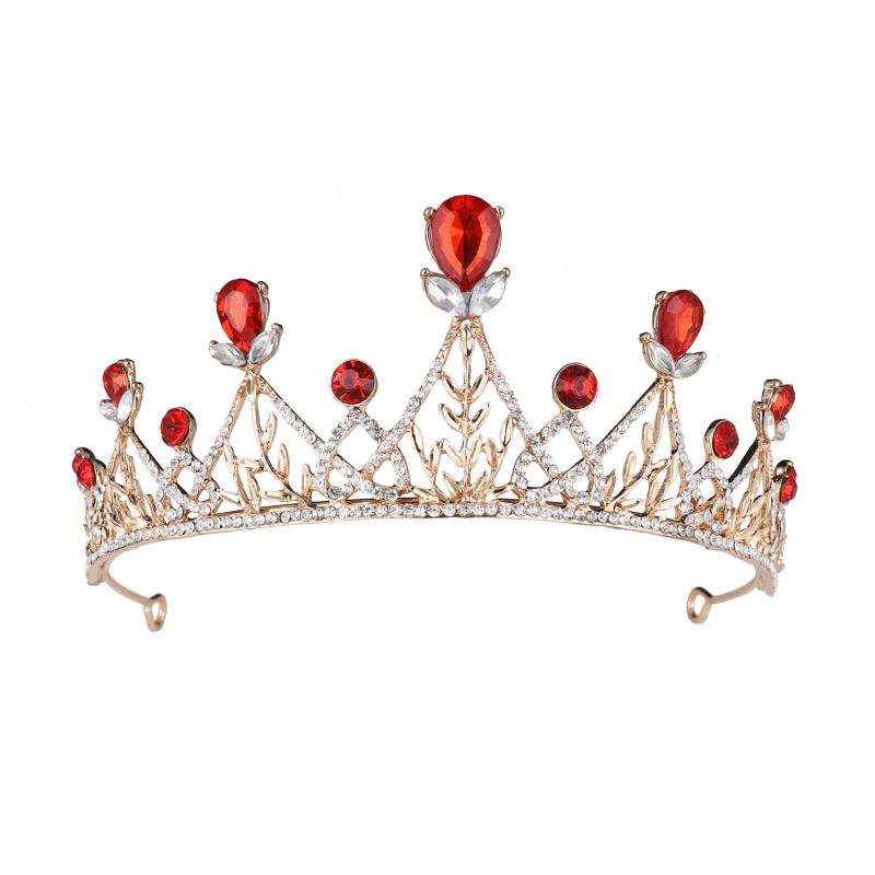 ティアラ レディース 結婚式 クラウン ウェディング ブライダル アクセサリー ヘアアクセサリー 赤 レッド ビジュー キラキラ キュート ドレス 発表会 演奏会 パーティー お呼ばれ 華やか 上品 プリンセス