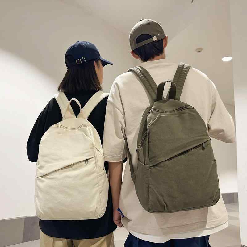 ・カラー展開: ブラック、ホワイト、グリーン、レッド、カーキ・対象性別: 男女兼用・素材: 帆布・機能: 通気性・スタイル: 欧米レトロ・裏地素材: ポリエステル綿・柄: 無地・流行要素: 縫い糸・利用シーン: 学校教育・キャリーシステム: エアクッションストラップ