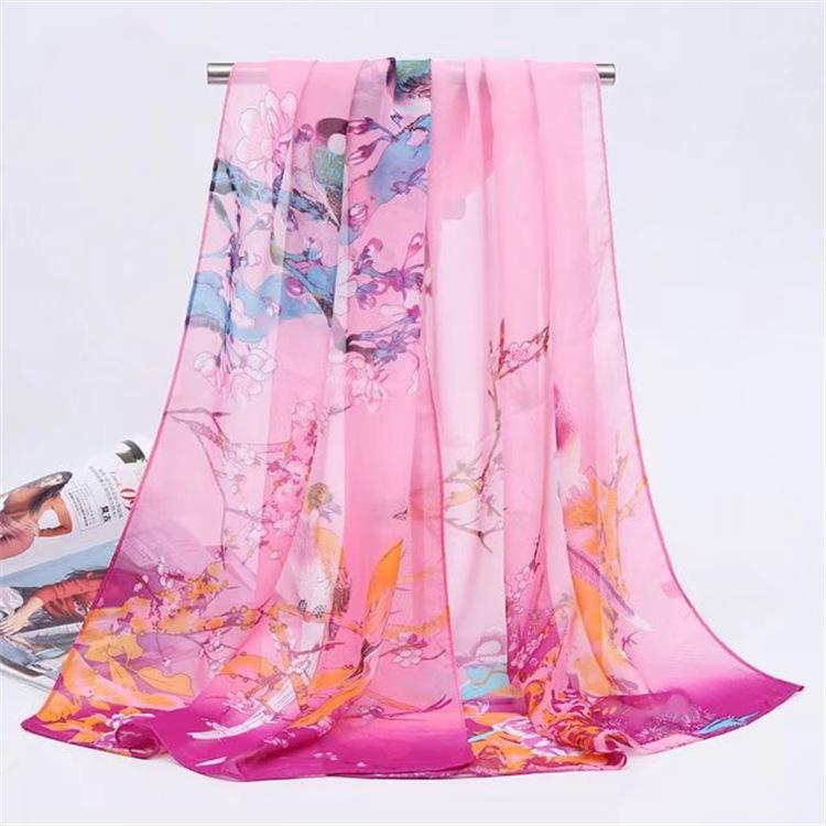 ・サイズ: 50*150cm・織り方: 経編・デザイン: バラ、花柄、山茶花、花びら、植物・スタイル: ミディアムロング、カジュアル、エレガント、オフィススタイル、シンプル、欧米風、きれいめ・素材: ポリエステル・加工: プリント