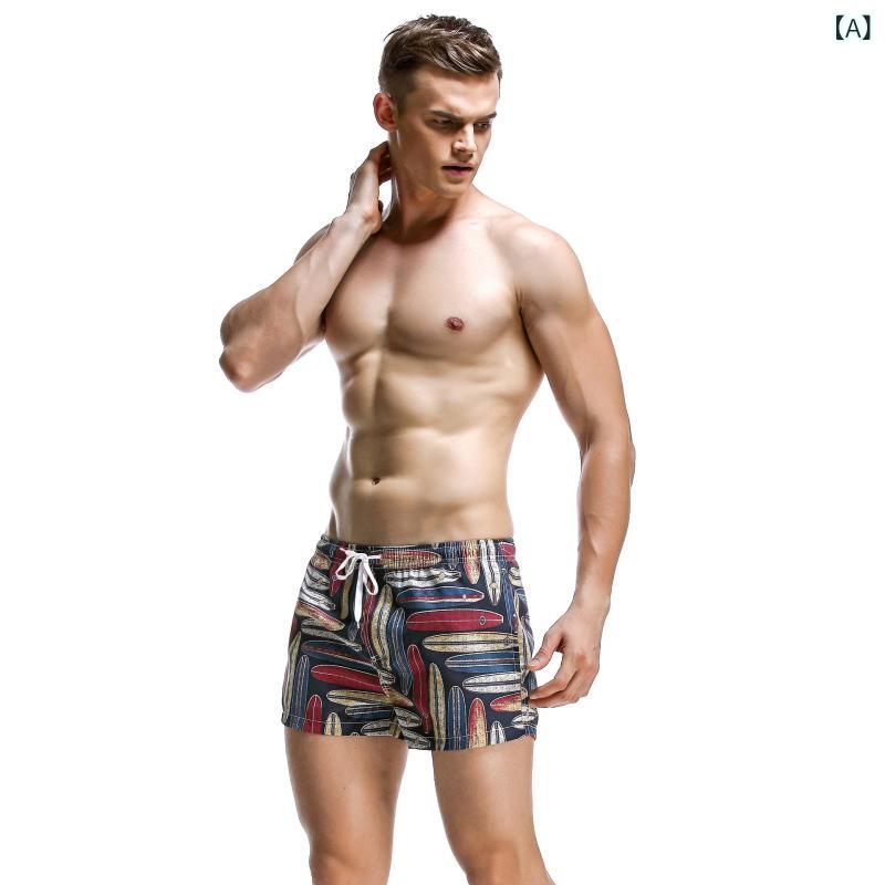 bloomelierのハーフパンツ メンズ 水陸両用 サーフパンツ 水着 ボードショーツ 海パン トランクス ビーチパンツ ショートパンツ 部屋着 ルームウェア 薄手 速乾 総柄 椰子柄 撥水 レジャー プール 旅行 アウトドア カジュアル｜アングル2