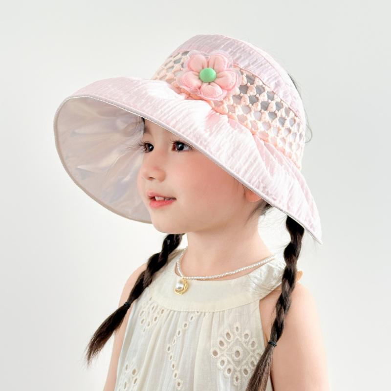 ・カテゴリ: サンバイザー・カラー展開: ピンク、ベージュ、カーキ、ブルー、パープル・サイズ展開: 48-52cm（調節可能）・つばの形状: 広つば・帽子の天井: ・機能: 防寒、防風・対象年齢: 1-4歳・素材: コットン混紡