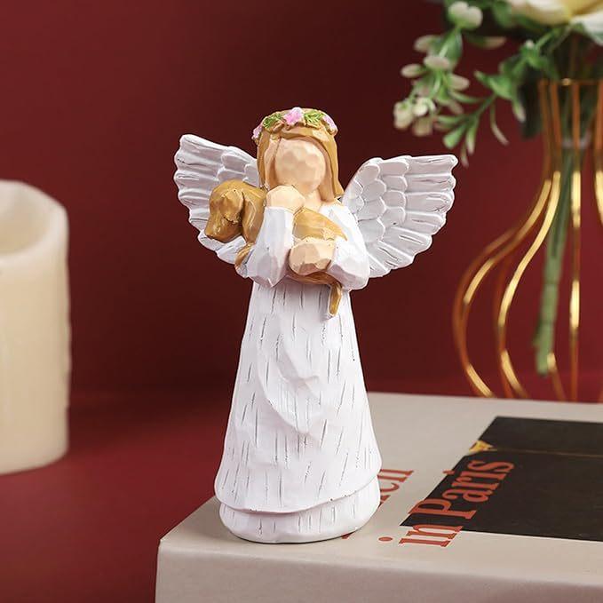 ・カテゴリ: 樹脂工芸品・スタイル: 現代ミニマル・素材: 合成樹脂・カラー展開: 抱き犬天使Aタイプ、抱き犬天使Bタイプ、手を挙げる天使、膝立ち天使抱き犬（ブラック）、膝立ち天使抱き犬（イエロー）・ギフトの用途: 誕生日、旅行記念、卒業、引っ越し、パーティー、バレンタインデー、母の日、七夕、婦人節