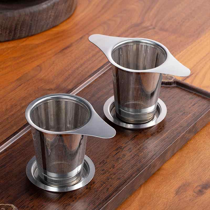 茶こし 茶葉フィルター 304ステンレス製 メッシュ 茶漉し ティーフィルター 二重耳...