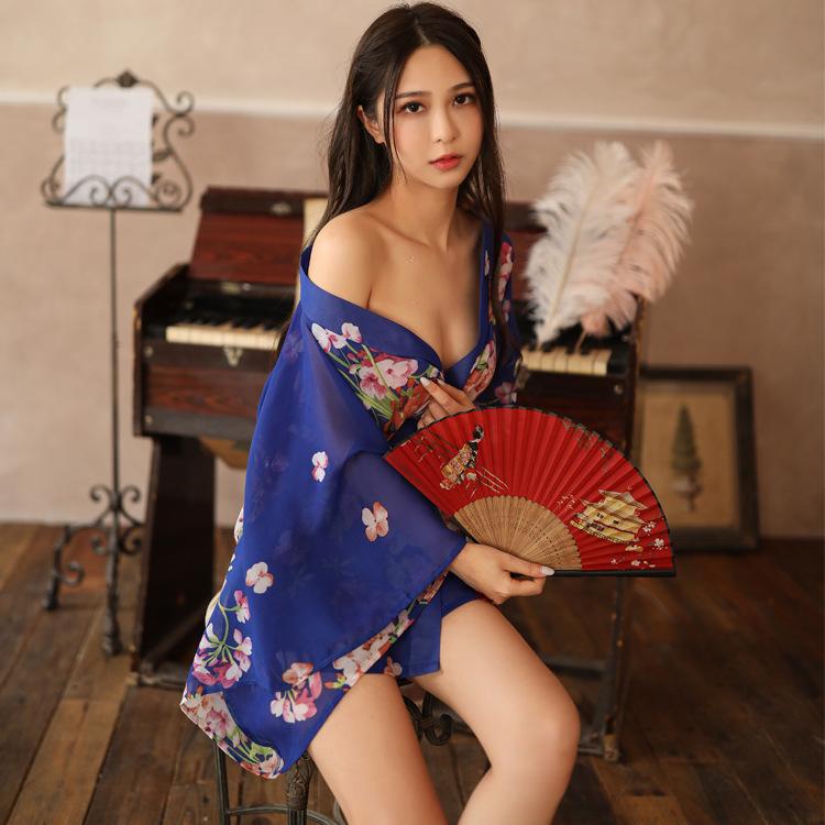 ルームウェア レディース セクシー ベビードール シースルー 浴衣風 和服風 和装 ...
