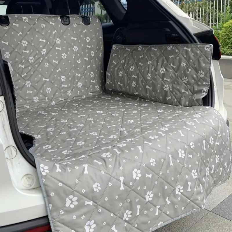 ・カテゴリ: 車用座垫・主な素材: 600Dオックスフォード（グレー、フルカバー）・対象: 犬