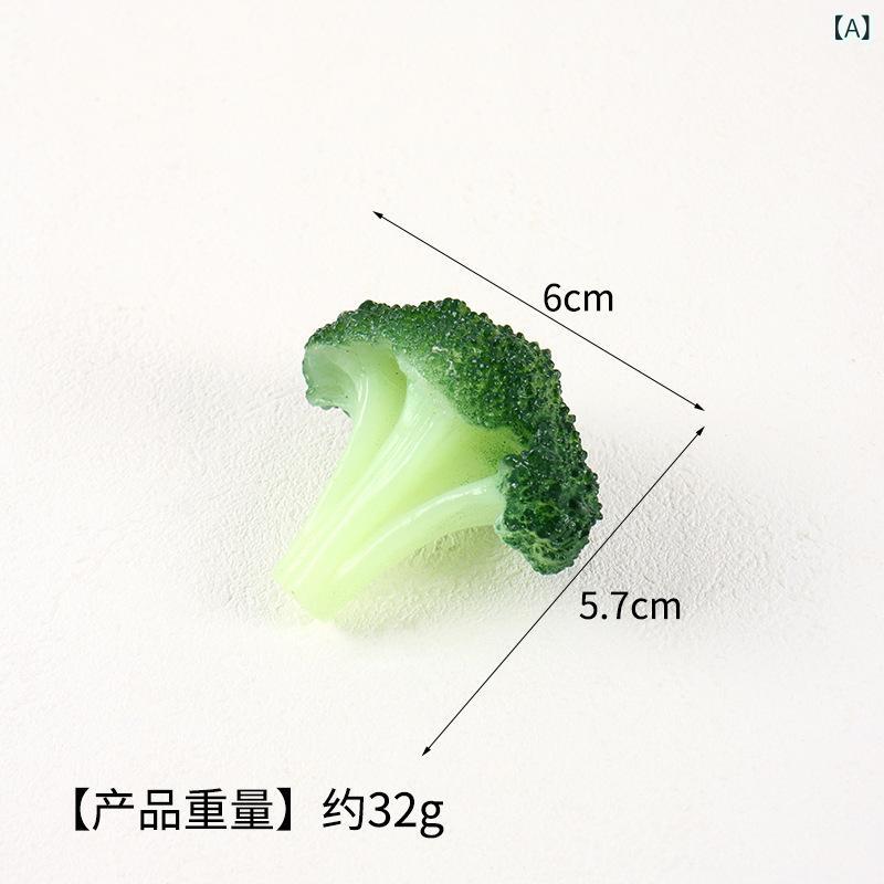 bloomelierのキーホルダー 食品サンプル ブロッコリー カリフラワー 野菜 フェイクフード マスコット リアル ミニチュア おもちゃ 鍵 チャーム バッグチャーム 置物 ディスプレイ 飾り 撮影小道具 かわいい 面白い｜アングル2