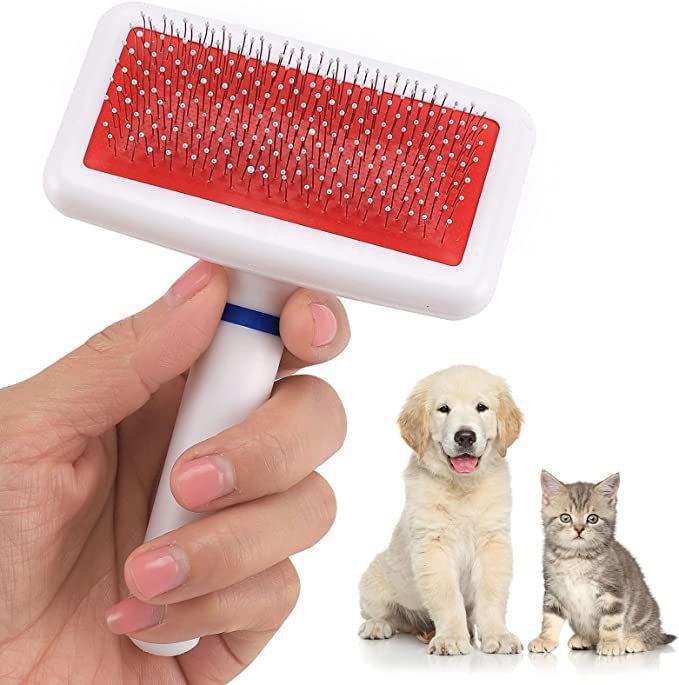 ペットコーム 犬 猫用 ステンレス製 ピンブラシ ブラッシング 抜け毛取り 除毛 清...