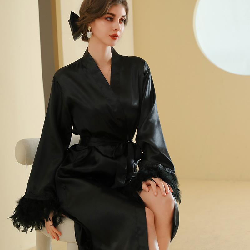 ・カテゴリ: 部屋着・主な素材: ポリエステル・袖丈: 七分袖・生地の厚さ: 超薄手（81-100g/平方メートル）・対象: レディース・カラー展開: ホワイト、ブラック、レッド、ピンク、シャンパン・サイズ展開: M、L、XL、XXL・スタイル: フレンチ・機能: カジュアル、通気性、睡眠、入浴、ストレッチ、ルームウェア、冷感、快適・ネックライン: オフショルダー