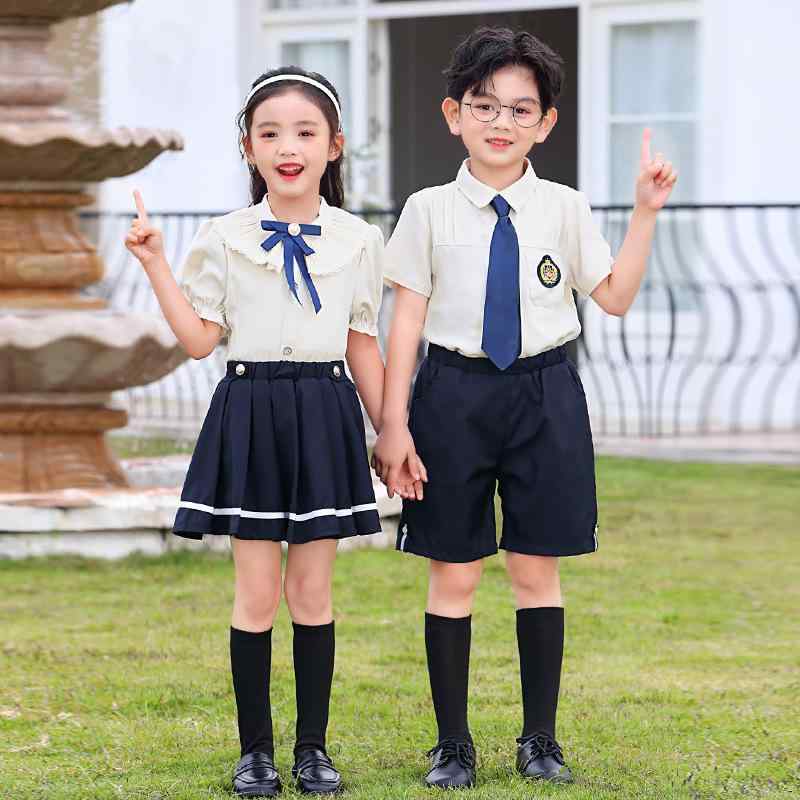 セットアップ キッズ 半袖シャツ ハーフパンツ プリーツスカート 2点セット 男女兼用 校服 幼稚園 小学生 制服 フォーマル 発表会 入学式 卒業式 イベント 合唱 通学 通園 コットン 柔らかい 夏