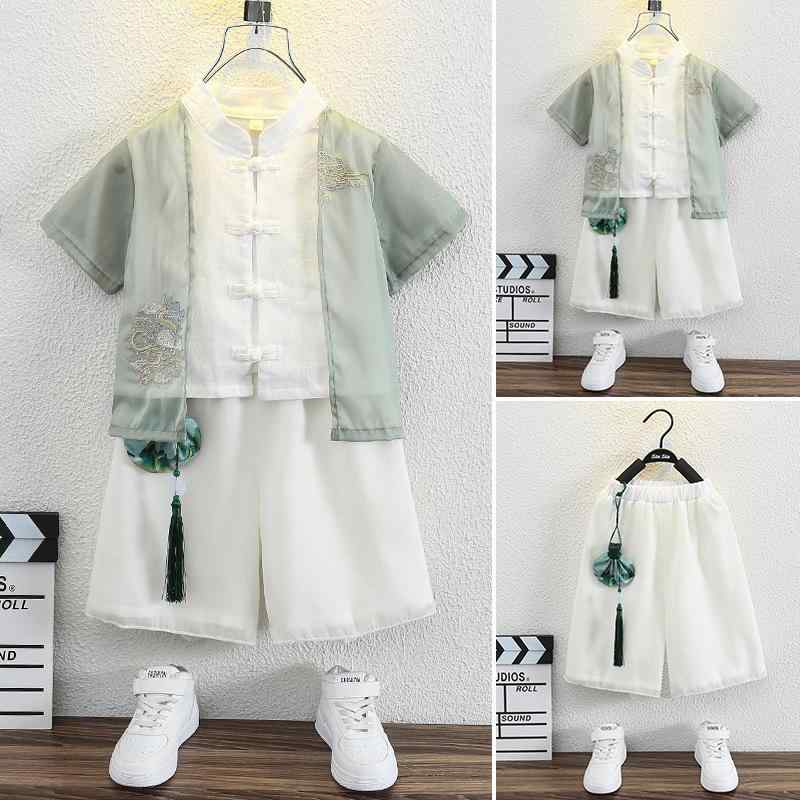 唐装 キッズ 漢服 子供 チャイナドレス 中華風 男の子 女の子 コットン 長袖 半袖 学芸会 発表会 演奏会 舞台衣装 伝統衣装 カジュアル 快適 軽量 通気性 柔らかい