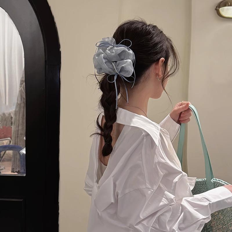 ・カテゴリ: ヘアアクセサリー・素材: チュール・加工技術: ハンドメイド・カラー展開: グリーン、ブラック、パープル、ブルー・スタイル: シンプル・シルエット: ルーズフィット・スタイル分類: ファッション通勤