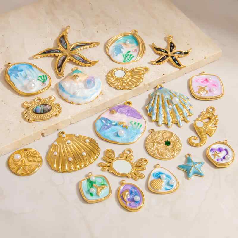 ・カテゴリ: DIYアクセサリーパーツ・主な素材: ステンレス・加工技術: 電気メッキ・デザイン要素: パール、シェル、自然・スタイル: ライトラグジュアリー、ファッション通勤・柄: 貴人・サイズ: 小