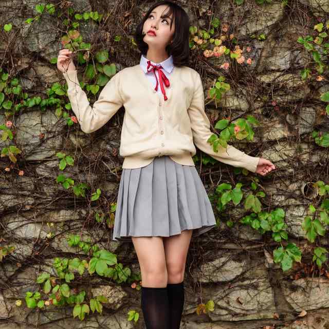 カーディガン レディース ニット Vネック コットン 長袖 前開き スクールセーター 制服 JK 水手服 春秋 学院風 学生服 女子高生 通学 定番