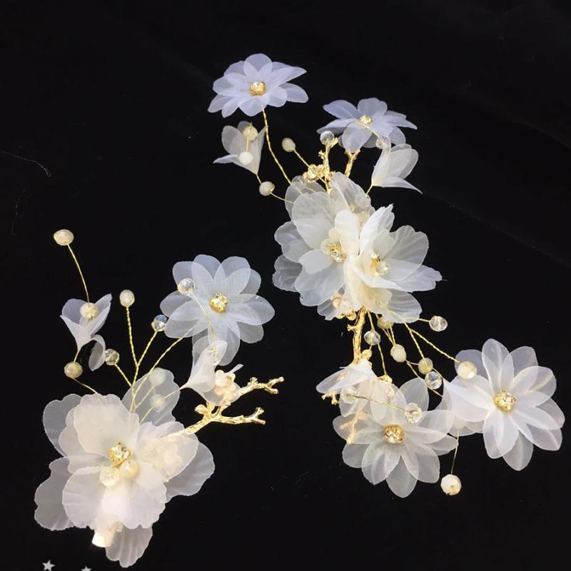 ヘアアクセサリー キッズ レディース 髪飾り ヘアピン 花 フラワー 2個セット 髪留め 発表会 結婚式 ウェディング ブライダル フォーマル ドレス ヘッドドレス フェイクパール 和装 洋装