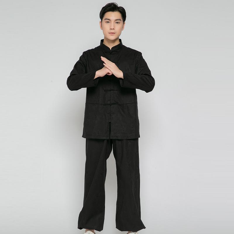 ・カテゴリ: 太極拳服・対象性別: 男性・対象年齢: 成人・柄: 無地・素材: 亜麻 50%・カラー展開: ホワイト、ブラック、ブラウン・サイズ展開: S、M、L、XL、XXL