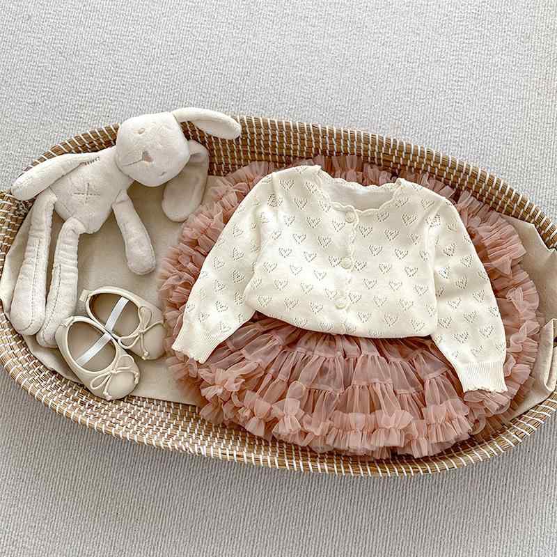 カーディガン キッズ 女の子 春夏 薄手 長袖 Vネック コットン 紫外線対策 冷房対策 無地 透かし編み かわいい
