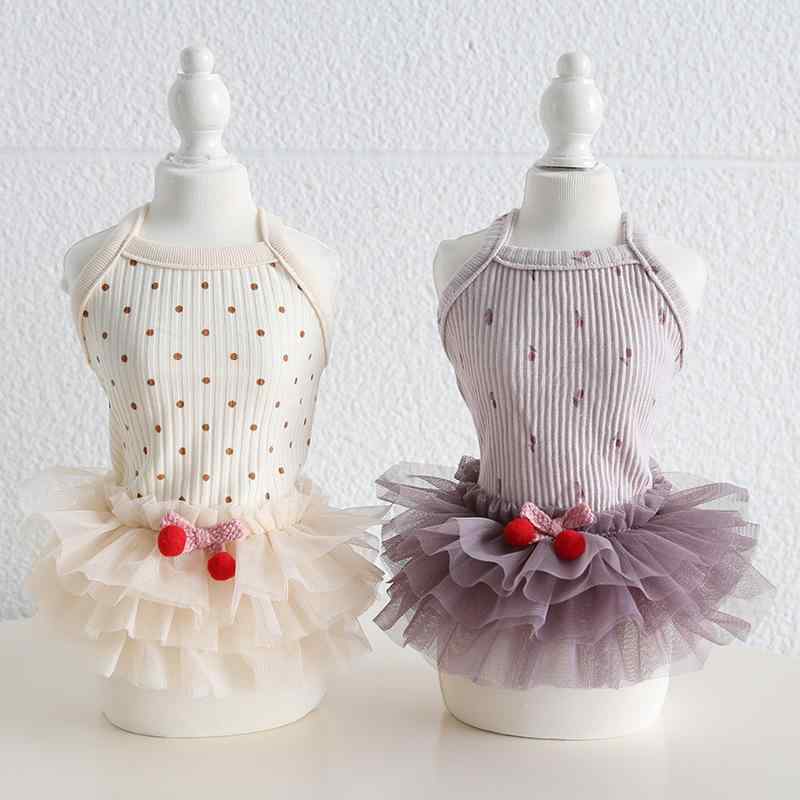 ・カテゴリ: 裙子・スタイル: カジュアル・主な素材: 綿・対象: ペット用・カラー展開: グレーピンク、アプリコット、アイボリー、チェリー・サイズ展開: XS、S、M、L、XL