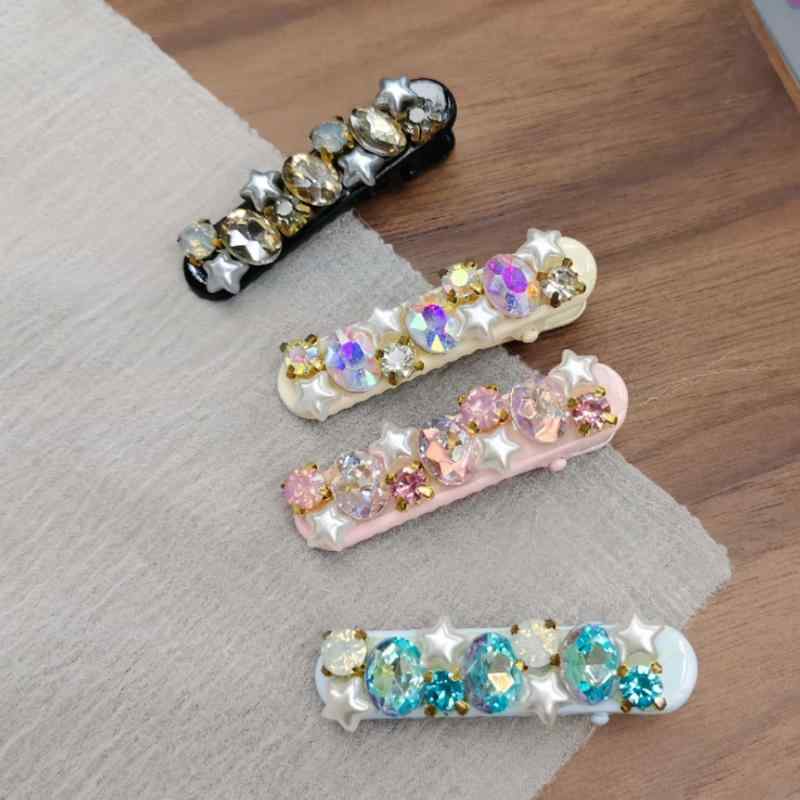 ・素材: 合金・加工: 手工・タイプ: ヘアクリップ・カラー展開: ピンク、ブルー、ホワイト、ブラック・デザイン: スター・スタイル: フェミニン・カテゴリ: ヘアアクセサリー・対象: レディース