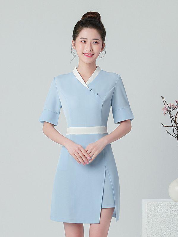 ・着用シーン: ホテルウェア・対象性別: 女性・カテゴリ: 衣類・機能: 吸湿速乾・パンツ丈: 5分丈・素材: ライヨセル 75%、テンサーシルク 30%未満、ライクラ・カラー展開: グレーブルー、ライトブルー、ピンク、ライトグリーン・サイズ展開: S、M、L、XL、XXL、XXXL・袖の種類: レギュラースリーブ・袖丈: 半袖・ネックライン: Vネック