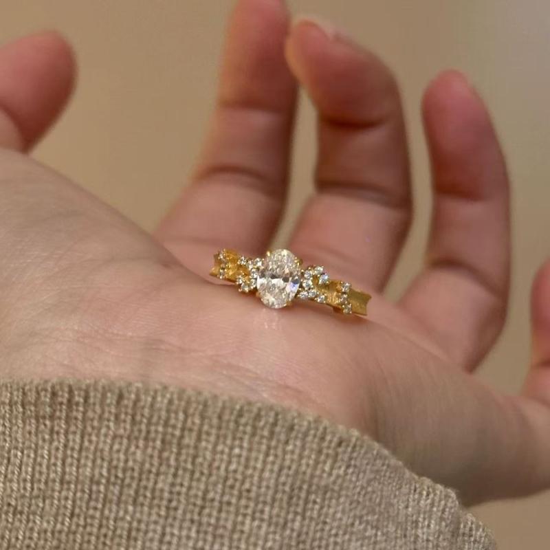 ・カテゴリ: 指輪、リング・素材: 銅・デザイン: 幾何学模様・加工技術: 電気メッキ・カラー: 繁星点点（スターリーデザイン）・サイズ: フリーサイズ（調整可能）・トレンド要素: 円形、楕円、幾何学・スタイル: シンプル、通勤ファッション・対象: レディース