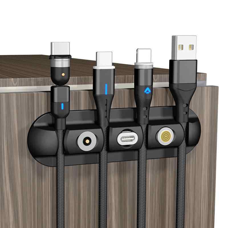 ケーブルホルダー 卓上 マグネット 充電ケーブル コードクリップ シリコン製 デスク周り 配線整理 絡まり防止 ケーブル収納 固定 落下防止 スッキリ 便利グッズ