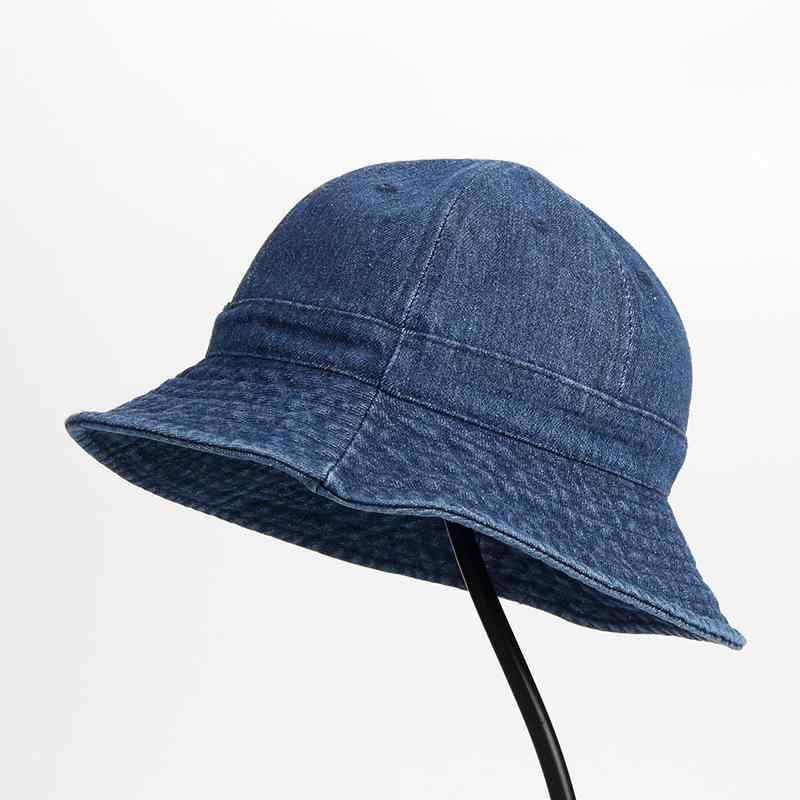 バケットハット 男女兼用 UVカット 日よけ 帽子 デニム ウォッシュ加工 コットン ...