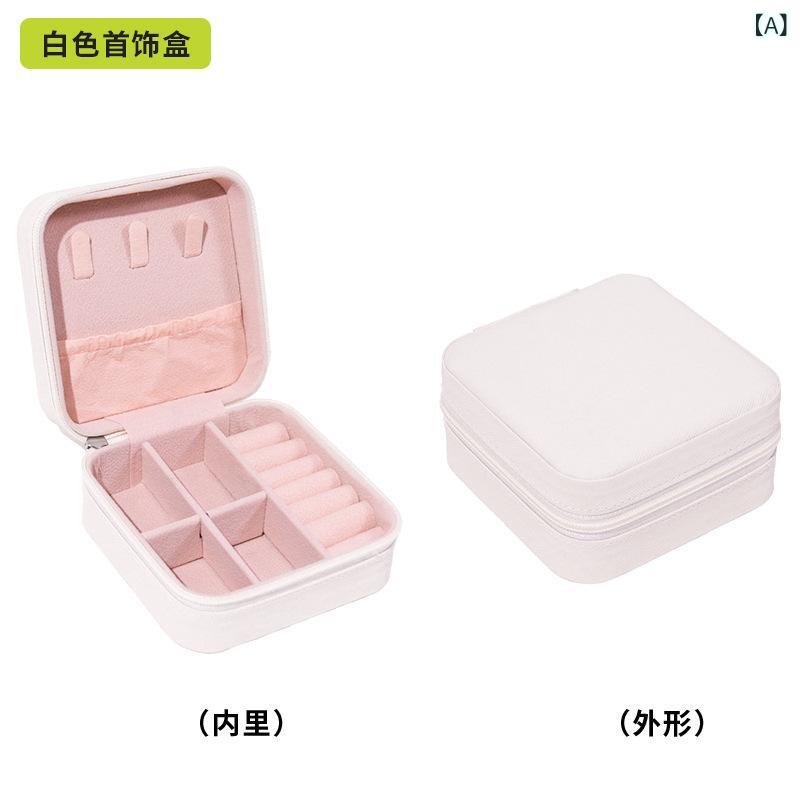 ジュエリーボックス レディース 大容量 携帯用 トラベル 旅行用 仕切り付き アクセサリーケース ピアス ネックレス 指輪 リング コンパクト かわいい ミニ PUレザー 小物入れ 保管ケース bloomelier-10744387 bloomelier サンプル画像2