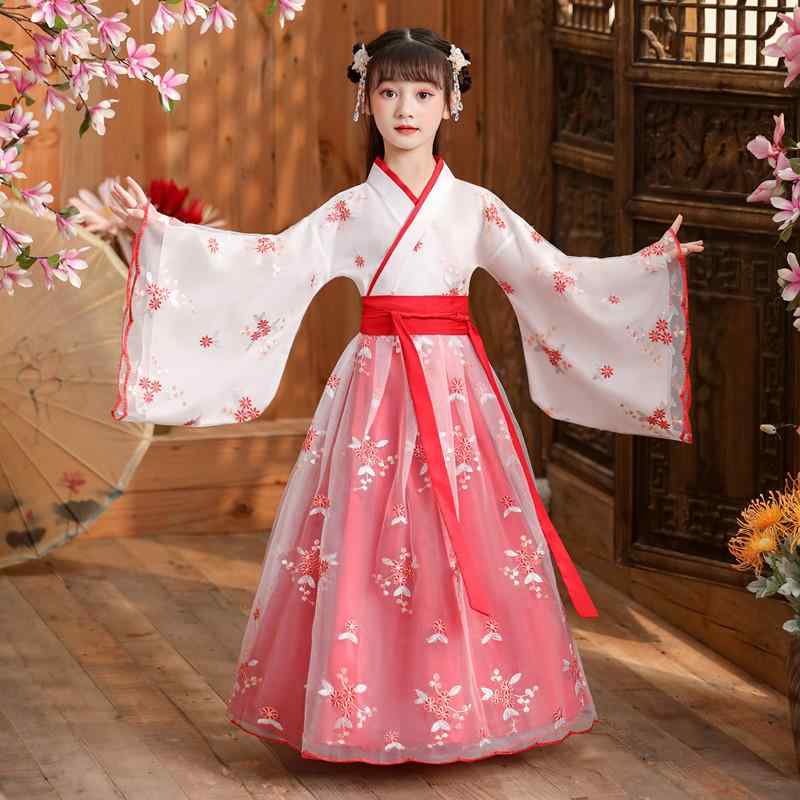 ・柄: 花柄・生地加工: 起毛、柔軟加工・デザイン: プリンセス風・性別: 女児・素材: シフォン、リネン・スタイル: チャイナ風・厚み: 普通・対応身長: 110cm、120cm、130cm・対応年齢: 中大童（8歳以上、140cm以上）・商品カテゴリ: 子供用チーパオ・唐装・民族衣装