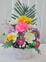 光触媒 仏花 アレンジ Lタイプ(造花) お供え 御供 供花 弔事 お悔み お盆 お彼岸 水替え不要 抗菌 抗ウイルス 枯れない プレゼント ギフト 贈り物