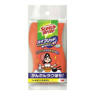 【120個セット】【1ケース分】 スコッチ・ブライト ハイブリッド貼り合わせウレタンスポンジ(オレンジ) ×120個セット 1ケース分 【正規品】【dcs】【k...