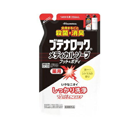 【24個セット】【1ケース分】 久光製薬 ブテナロックメディカルソープ フット&ボディ 詰め替え(250ml)×24個セット 1ケース分 【正規品】