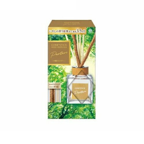 【5個セット】 アース スッキーリ！ CORK+STICK Puriture リードディフューザー 木漏れ日の中で(100ml)×5個セット【正規品】