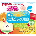 ピジョン ベビー飲料 朝のくだものミックス100 125mL*3コパック 【正規品】 【k】【mor】【ご注文後発送までに2週間前後頂戴する場合がございます】 ※軽減税率対象品