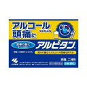 アルピタン 商品説明 『アルピタン 』 ●アルコールなどによる頭痛、二日酔いに効く内服薬です。 ●漢方処方「五苓散」が、過剰な水分やアルコールの排出を助け、つらい頭痛や二日酔いを抑えます。 ●素早く溶ける顆粒タイプです。 ※ メーカー様の商品リニューアルに伴い、商品パッケージや内容等が予告なく変更する場合がございます。また、メーカー様で急きょ廃盤になり、御用意ができない場合も御座います。予めご了承をお願いいたします。 【アルピタン 　詳細】 1日量（3包：4.5g中） 五苓散料エキス 2.3g 添加物として ヒドロキシプロピルセルロース、乳糖 を含有。 原材料など 商品名 アルピタン 内容量 6包 販売者 小林製薬（株） 保管及び取扱い上の注意 (1)直射日光の当たらない湿気の少ない涼しい所に保管すること (2)小児の手の届かない所に保管すること (3)他の容器に入れ替えないこと(誤用の原因になったり品質が変わる) (4)1包を分割して服用する場合、残った薬剤は袋の口を折り返して保管すること。また、保管した残りの薬剤は、その日のうちに服用するか捨てること 用法・用量 次の量を食前又は食間に水又はお湯で服用してください 大人（15才以上）　1回1包、1日3回 7才以上15才未満　1回2／3包、1日3回 4才以上7才未満　　1回1／2包、1日3回 2才以上4才未満　　1回1／3包、1日3回 2才未満は服用しないこと 効果・効能 体力に関わらず使用でき、のどが渇いて尿量が少ないもので、頭痛、はきけ、嘔吐、めまい、腹痛、むくみ等のいずれかを伴う次の諸症：水様性下痢、急性胃腸炎（しぶり腹のものには使用しないこと）、暑気あたり、むくみ、頭痛、二日酔 ※しぶり腹とは、残便感があり、くり返し腹痛を伴う便意を催すもののことである ご使用上の注意 ★使用上の注意 ＜相談すること＞ 1.次の人は服用前に医師、薬剤師又は登録販売者に相談すること (1)医師の治療を受けている人 (2)妊婦又は妊娠していると思われる人 (3)今までに薬等により発疹・発赤、かゆみ等を起こしたことがある人 2.服用後、次の症状があらわれた場合は副作用の可能性があるので、直ちに服用を中止し、製品の添付文書を持って医師、薬剤師又は登録販売者に相談すること 皮ふ・・・発疹・発赤、かゆみ 3.1ヶ月位(急性胃腸炎、二日酔に服用する場合には5〜6回、水様性下痢、暑気あたりに服用する場合には5〜6日間)服用しても症状がよくならない場合は服用を中止し、製品の添付文書を持って医師、薬剤師又は登録販売者に相談すること ◆ 医薬品について ◆医薬品は必ず使用上の注意をよく読んだ上で、 それに従い適切に使用して下さい。 ◆購入できる数量について、お薬の種類によりまして販売個数制限を設ける場合があります。 ◆お薬に関するご相談がございましたら、下記へお問い合わせくださいませ。 株式会社プログレシブクルー　072-265-0007 ※平日9:30-17:00 (土・日曜日および年末年始などの祝日を除く） メールでのご相談は コチラ まで 広告文責 株式会社プログレシブクルー072-265-0007 商品に関するお問い合わせ 小林製薬 541-0045 大阪市中央区道修町4-3-6 小林製薬株式会社 お客様相談室／受付時間 9時〜17時 0120-5884-01 区分 日本製・第2類医薬品 ■ 医薬品の使用期限 医薬品に関しては特別な表記の無い限り、1年以上の使用期限のものを販売しております。 それ以外のものに関しては使用期限を記載します。 医薬品に関する記載事項はこちら【第2類医薬品】アルピタン 6包×20個セット