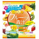 ■　3個セットはコチラ＞＞■　5個セットはコチラ＞＞おいしいフルーツ青汁 Wの活性酵素 　3g×20包 商品説明 『おいしいフルーツ青汁 Wの活性酵素 　3g×20包』 パイナップル、パパイヤWの活性酵素を配合し、さわやかなパイナップル味の青汁です。 【おいしいフルーツ青汁 Wの活性酵素 　3g×20包　詳細】 原材料など 商品名 おいしいフルーツ青汁 Wの活性酵素 　3g×20包 原材料もしくは全成分 マルトデキストリン、大麦若葉末、パイナップル果汁パウダー、植物醗酵エキス、乳酸菌（殺菌）、パパイヤ抽出物／ビタミンC、クエン酸、香料、グルコン酸亜鉛、甘味料（アスパルテーム・L−フェニルアラニン化合物）、（一部にリンゴ・キウイフルーツ・大豆・もも・乳成分を含む） 内容量 3g×20包 販売者 ユーワ 広告文責 株式会社プログレシブクルー072-265-0007 区分 サプリメント【10個セット】 おいしいフルーツ青汁 Wの活性酵素 　（3g×20包）×10個セット