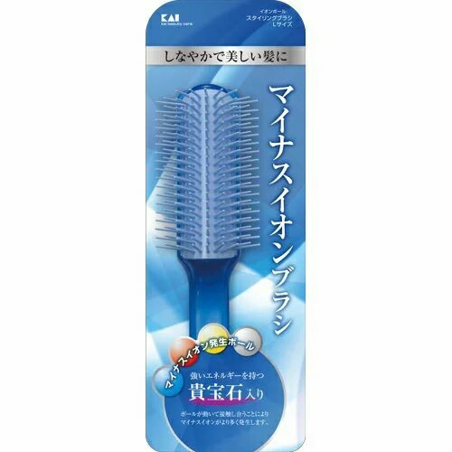 楽天ブルームグリーン【60個セット】【1ケース分】 貝印 マイナスイオンボール スタイリングブラシ Lサイズ KQ3006（1コ入）×60個セット　1ケース分 【正規品】【k】【dcs】【mor】【ご注文後発送までに1週間前後頂戴する場合がございます】