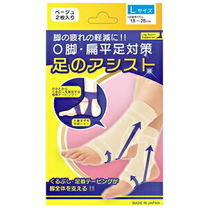 美脚足のアシスト ベージュ 2枚入り Lサイズ（足首まわり18〜28cm） 商品説明 『美脚足のアシスト ベージュ 2枚入り Lサイズ（足首まわり18〜28cm） 』 脚は第二の心臓！正しく動かすことで足元から身体パフォーマンスをアップします。 脚の疲れはもちろん、O脚や偏平足の予防・サポートに！ ●くるぶしを固定！ かかとからくるぶしを両サイドからしっかりとテーピング編みで固定することで、 不安定な足首や足全体のぐらつきを足元からカバーします。 ●土踏まずをサポート！ 足首をしっかり持ち上げるテーピング編みで、土踏まずを押し上げるようにサポート！ 正しい歩行を手助けします。 こんな方へオススメ！ ・お腹のたるみ、骨盤のゆがみ、下半身のむくみが気になる。 ・健康美脚を目指している。 ・O脚、XO脚、X脚、ガニ股、偏平足が気になる。 ・足が疲れやすい。 ・スカートやパンツを履いたときのスタイルが気になる。 ・姿勢を良くしたい。 Mサイズ…足首まわり16〜26cm Lサイズ…足首まわり18〜28cm 【美脚足のアシスト ベージュ 2枚入り Lサイズ（足首まわり18〜28cm） 　詳細】 原材料など 商品名 美脚足のアシスト ベージュ 2枚入り Lサイズ（足首まわり18〜28cm） 内容量 2枚入り　Lサイズ（足首まわり18〜28cm） 販売者 テルコーポレーション 広告文責 株式会社プログレシブクルー072-265-0007 区分 日用品美脚足のアシスト ベージュ 2枚入り Lサイズ（足首まわり18〜28cm） ×5個セット