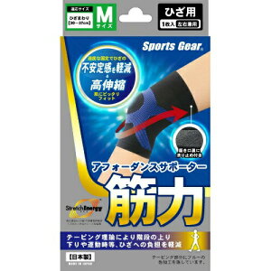 【5個セット】 スポーツギア アフォーダンスサポーター筋力 ひざ用 Mサイズ　男女兼用×5個セット 【正規品】